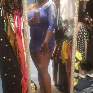 Urban Behavior Royal Blue One Shoulder Dress